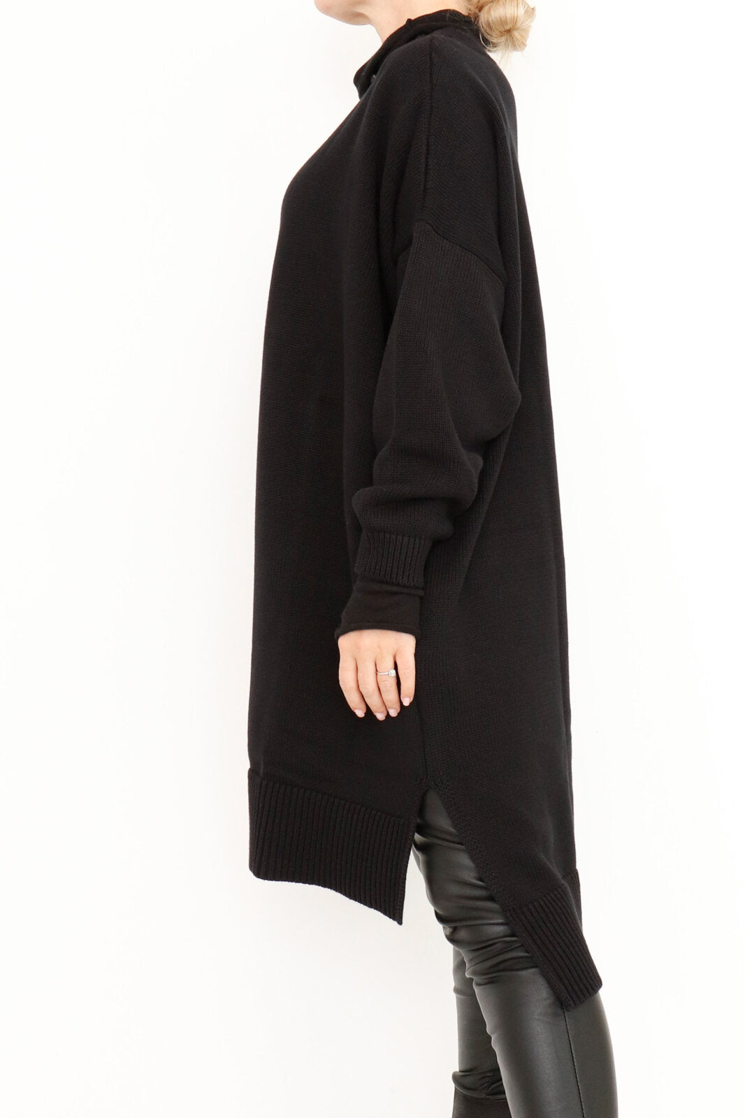 Sort Aarhus Andrea Prjónapeysa Svört