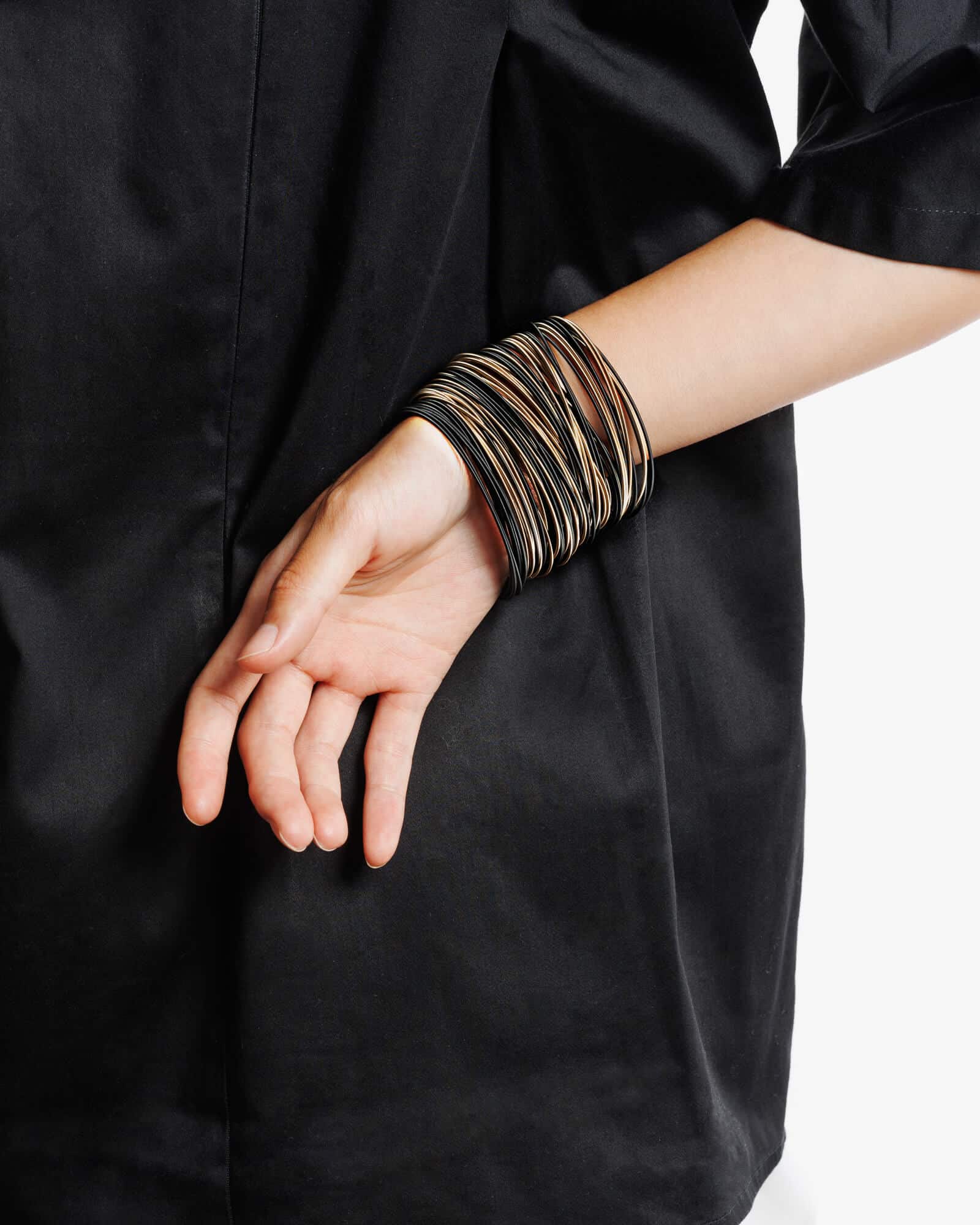 La Molla Bronze and Black Armband Large