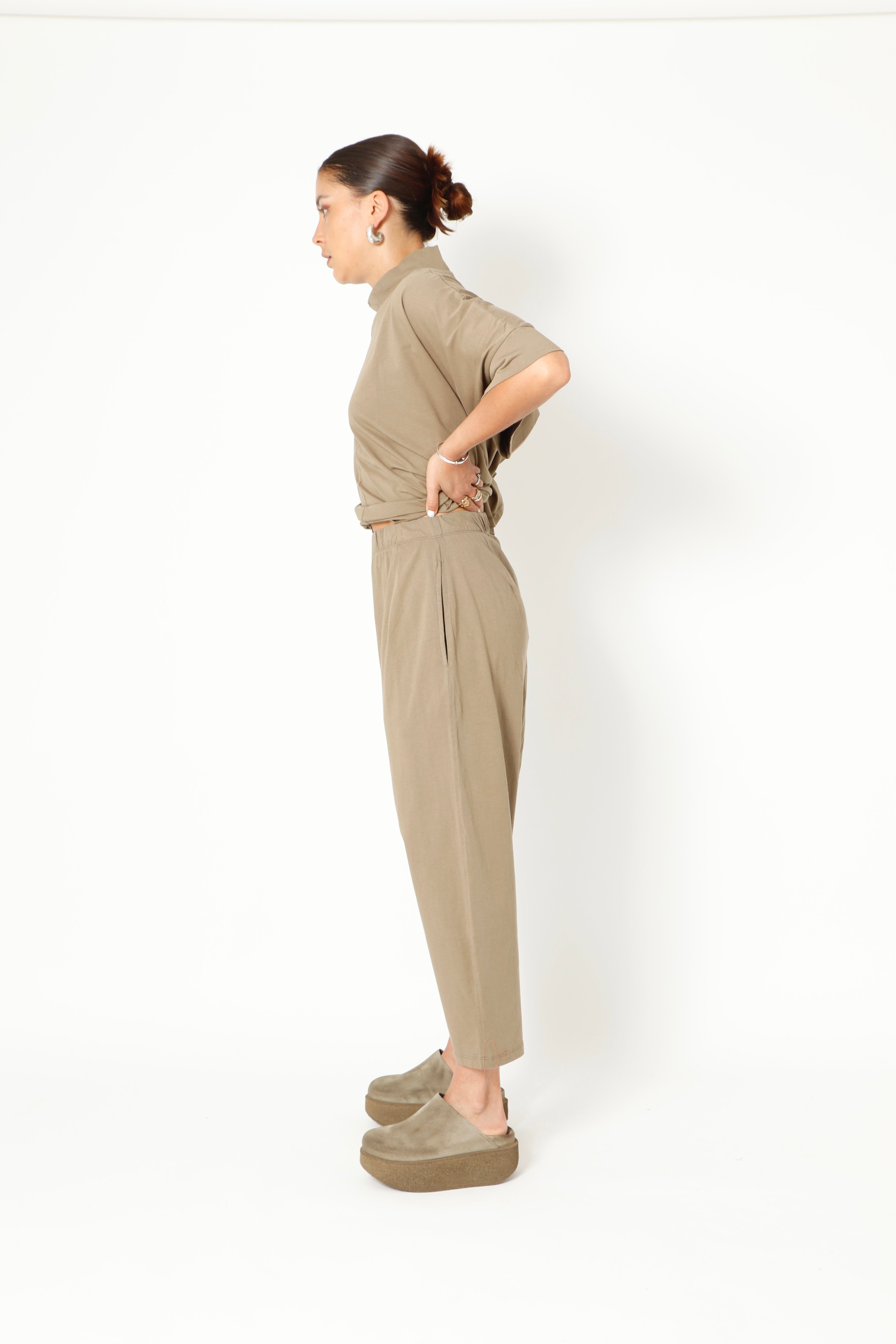 Sort Aarhus Baggy Buxur 1135 Stone