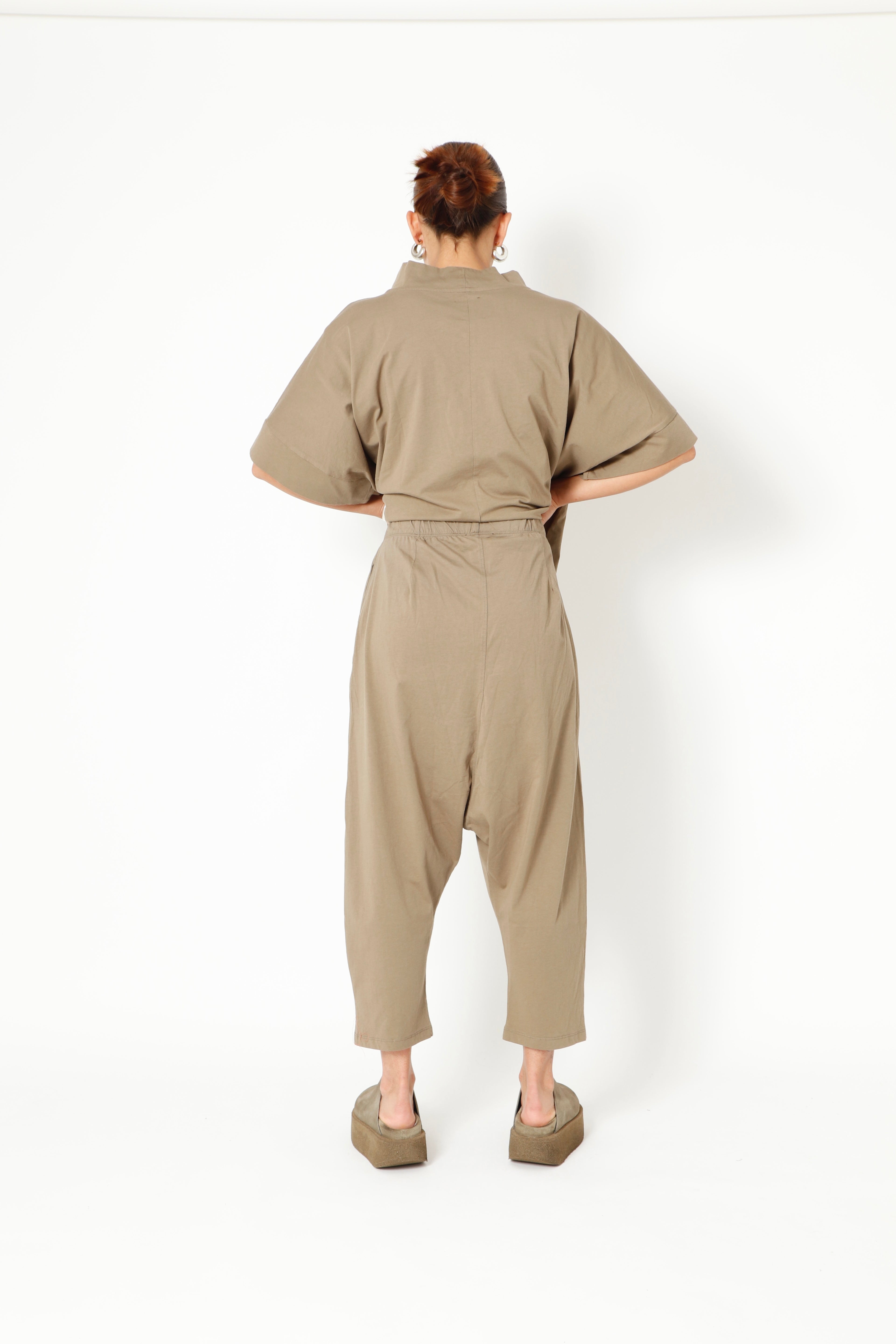 Sort Aarhus Baggy Buxur 1135 Stone