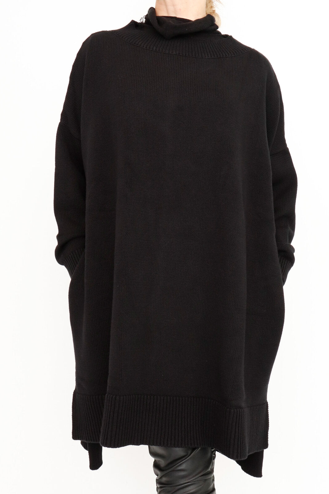 Sort Aarhus Andrea Prjónapeysa Svört