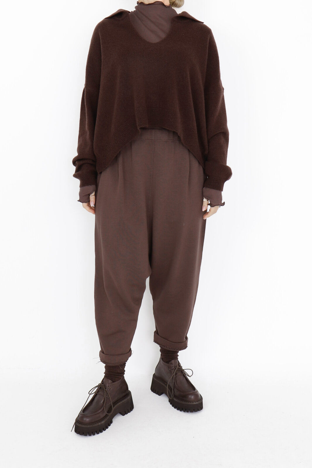 Sort Aarhus Baggy Pants Choco 1107