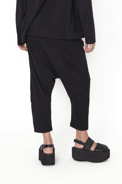 Sort Aarhus Baggy Buxur 1135 Svartar