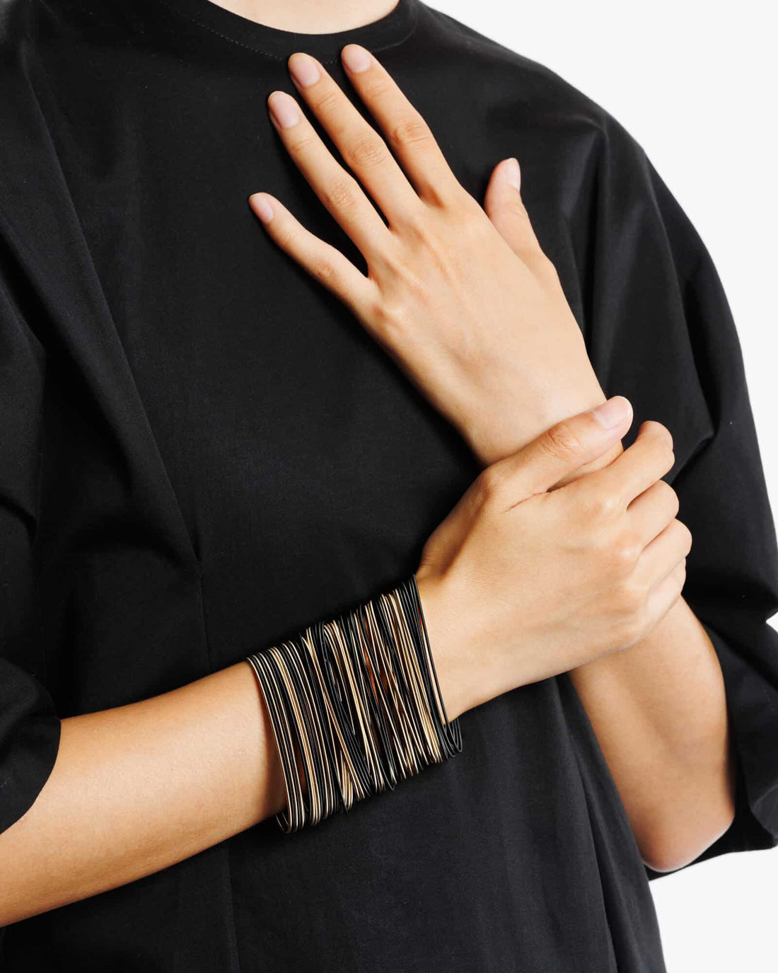 La Molla Bronze and Black Armband Medium