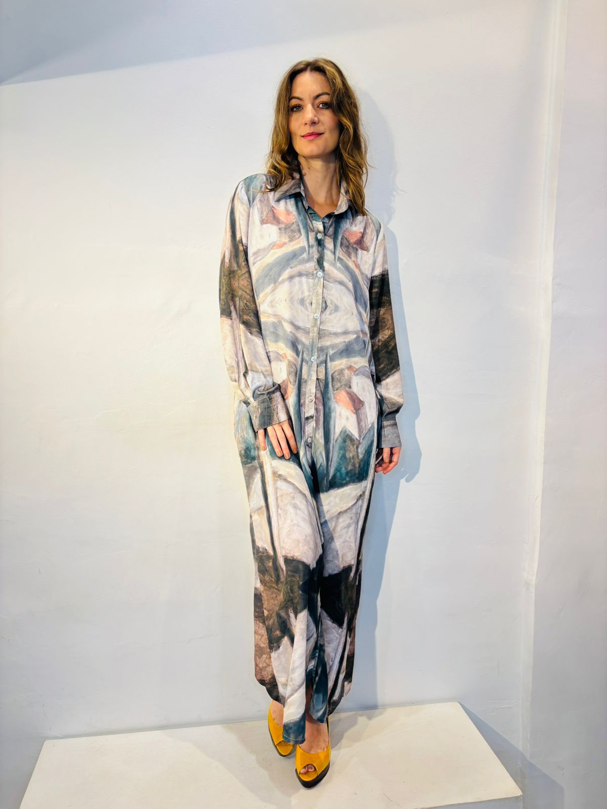 Alessa Long Pocket Maxi Dress Gris