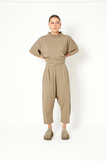 Sort Aarhus Baggy Buxur 1135 Stone