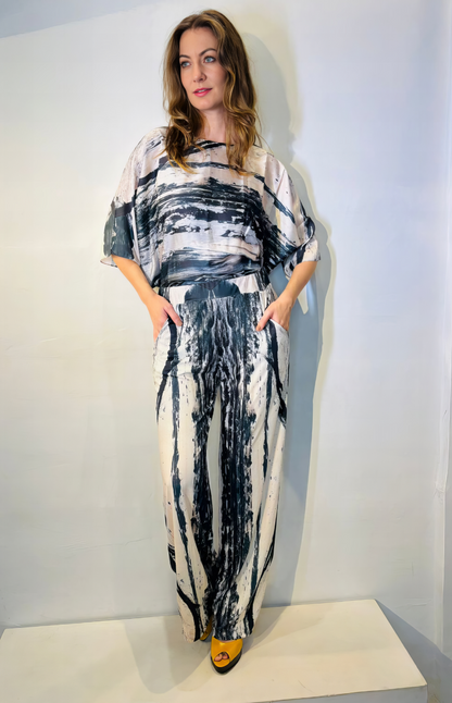 Alessa Straight Trousers Svart Munstur