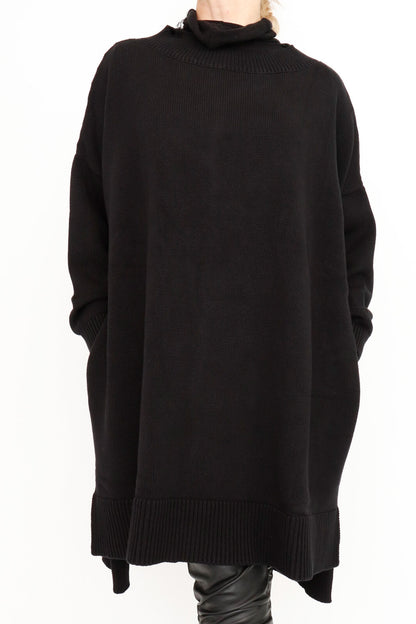 Sort Aarhus Andrea Prjónapeysa Svört