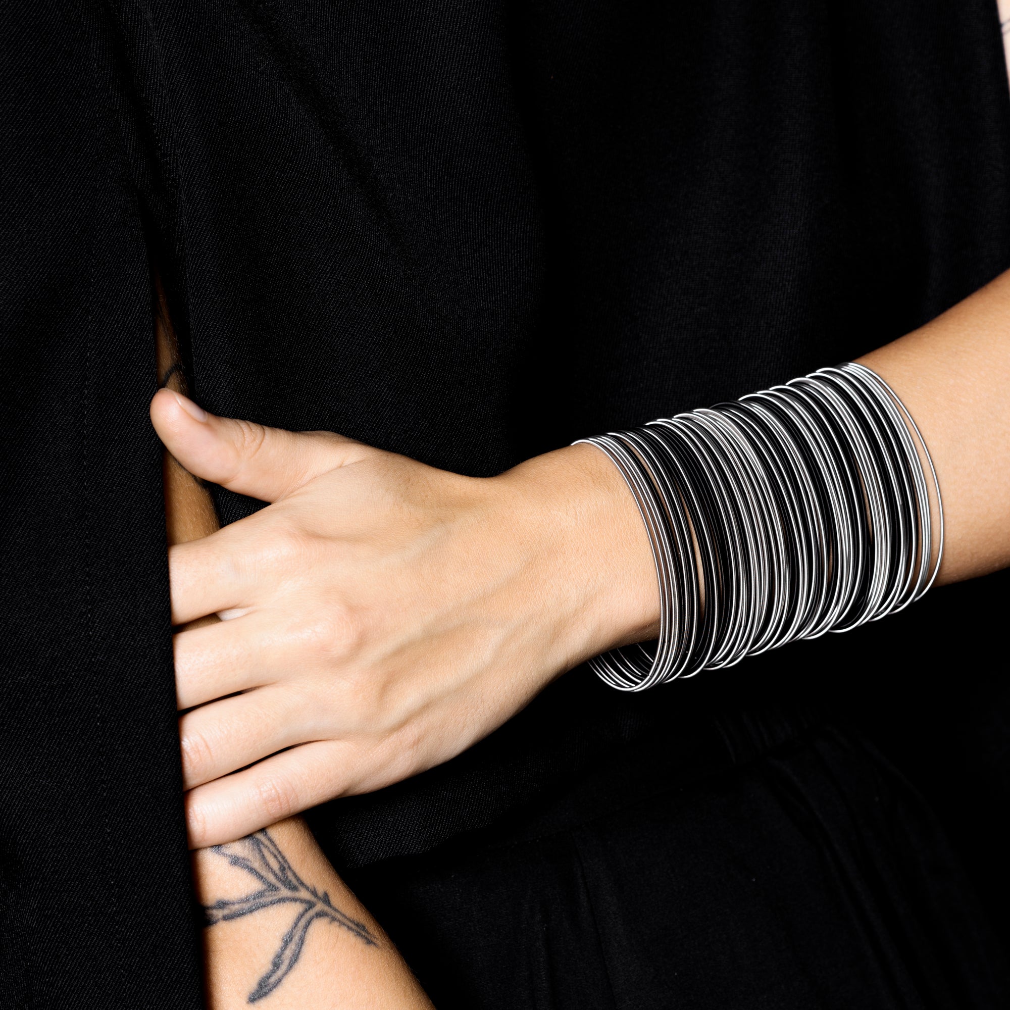 La Mollla Salt og pipar armband svart M